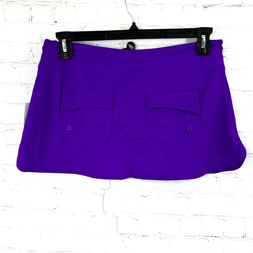 ↪️Relisted!NWT |•ATHLETA•| Purple 'Fun In The Sunepas' Drawstring Skirt Small - Picture 2 of 14